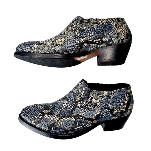 Skechers Shooties Womens 7.5  Snakeskin Print Cowboy Boot Western Ankle Booties - Picture 3 of 13